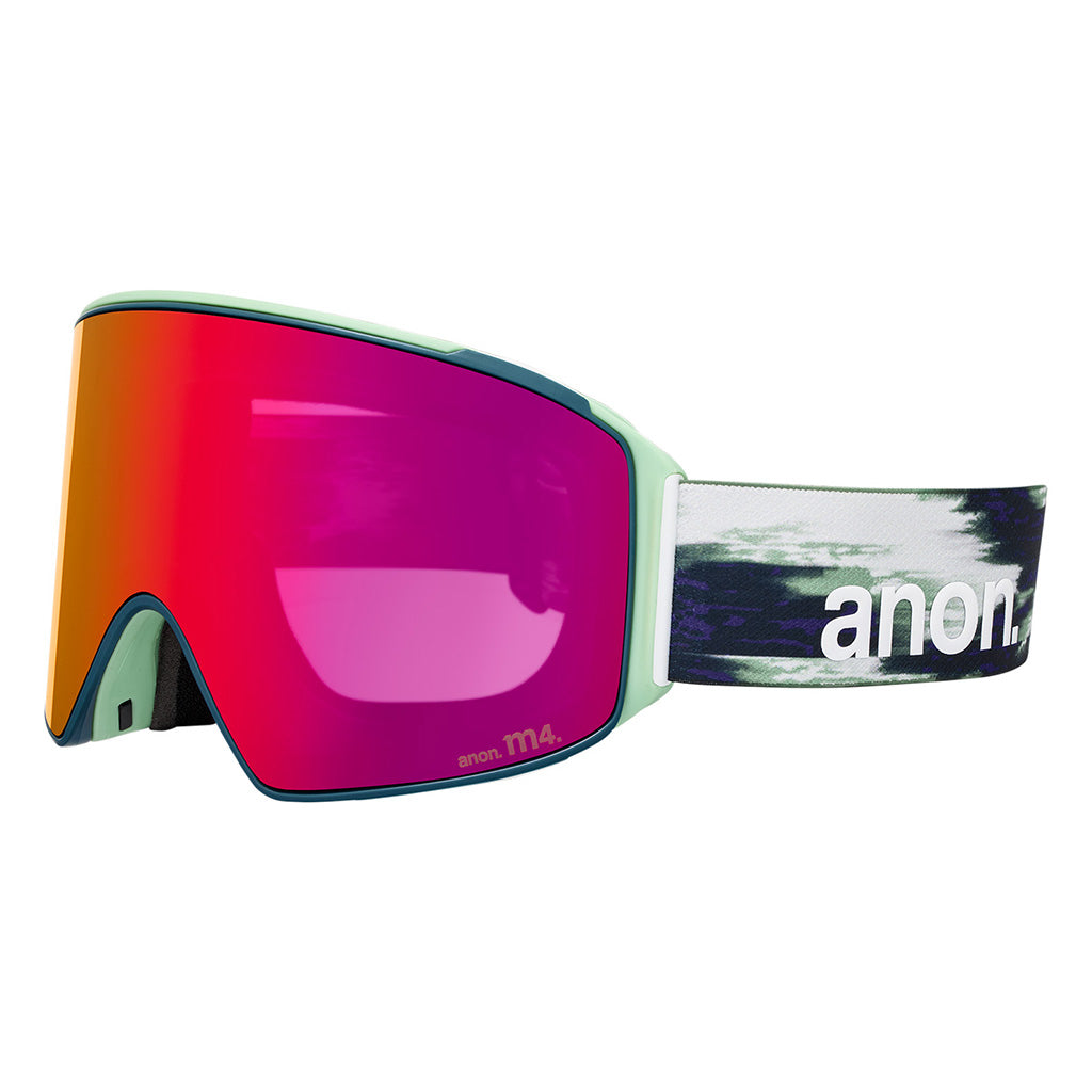 M4 Goggles (Cylindrical) + Bonus Lens + MFI® Face Mask - Family Tree/Perceive Sunny Red