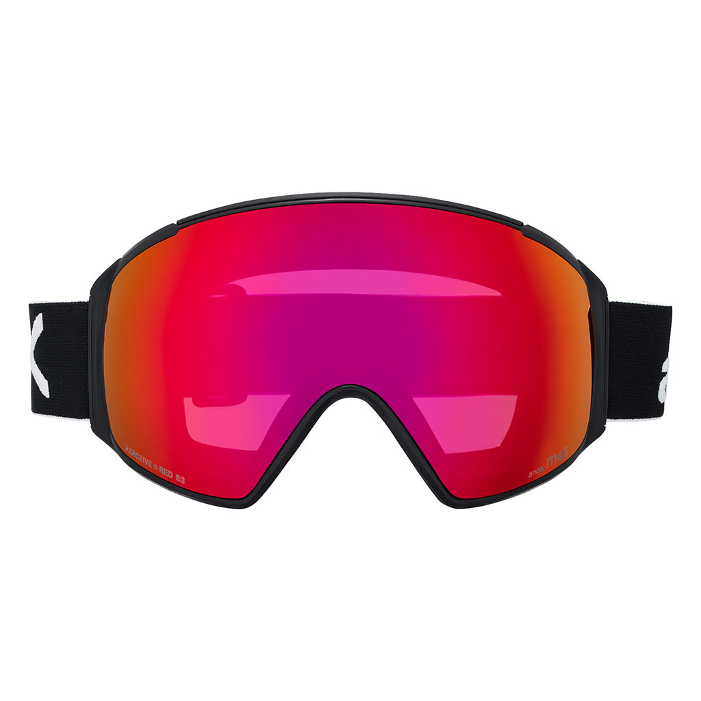 M4S Goggles (Toric) + Bonus Lens + MFI® Face Mask - Black/Perceive Sunny Red