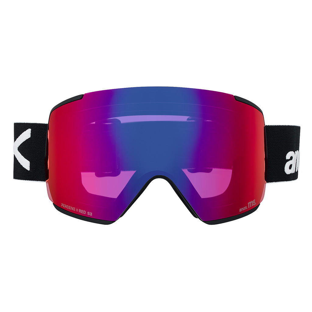 M5 Goggles + Bonus Lens + MFI® Face Mask - Black/Perceive Sunny Red