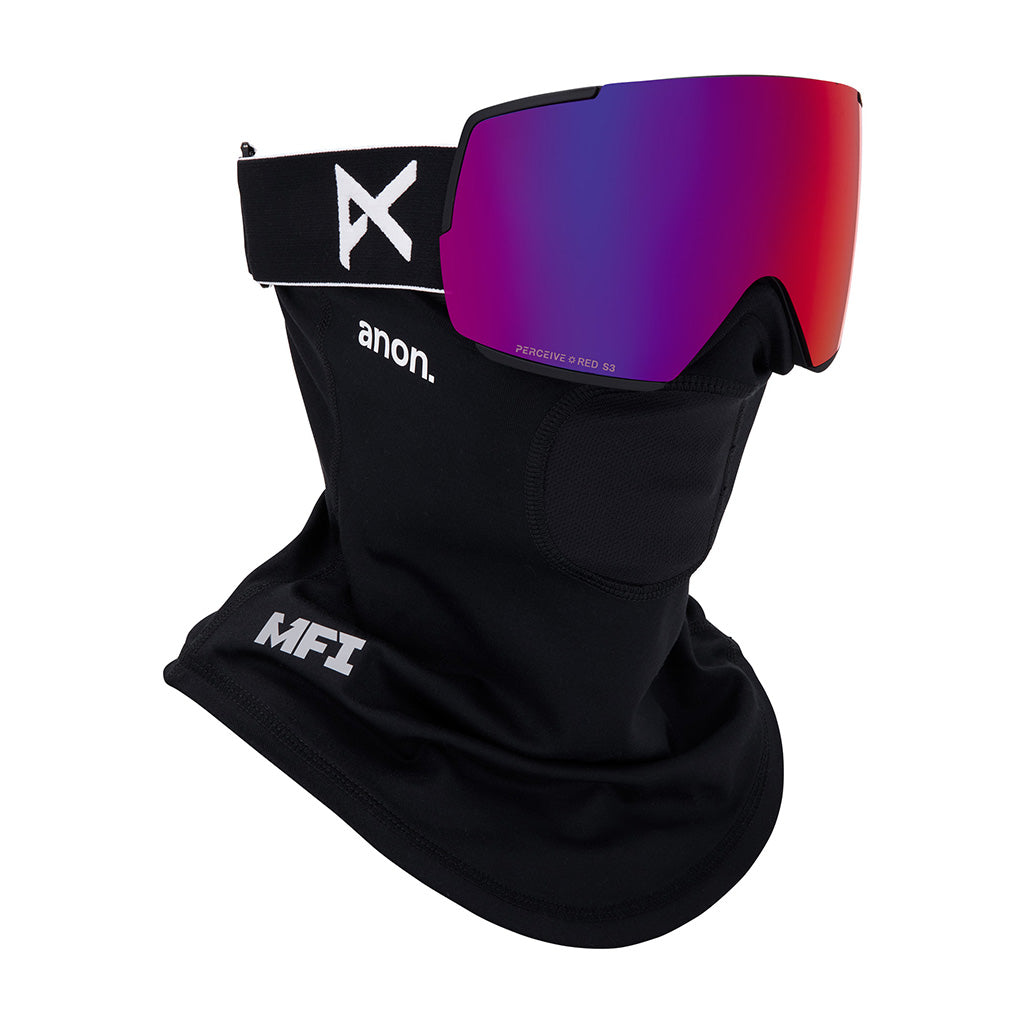 M5 Goggles + Bonus Lens + MFI® Face Mask - Black/Perceive Sunny Red