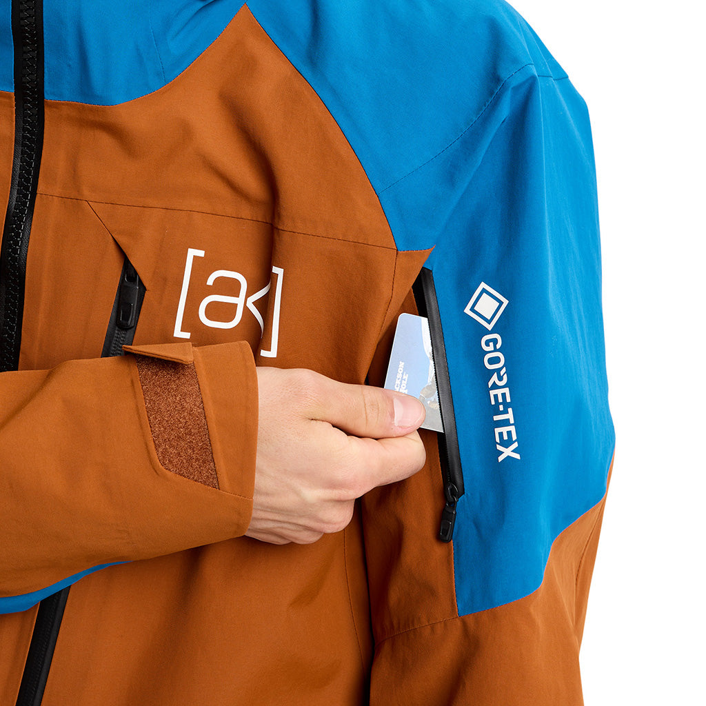 [ak] Cyclic GORE‑TEX 2L Jacket - Chestnut Brown/Blue Teal