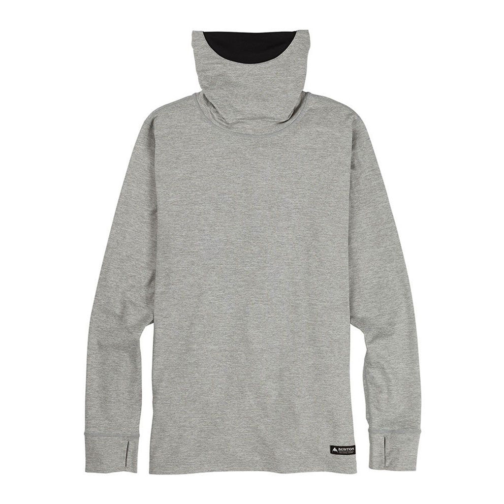 Midweight Base Layer Long Neck Shirt Gray Heather