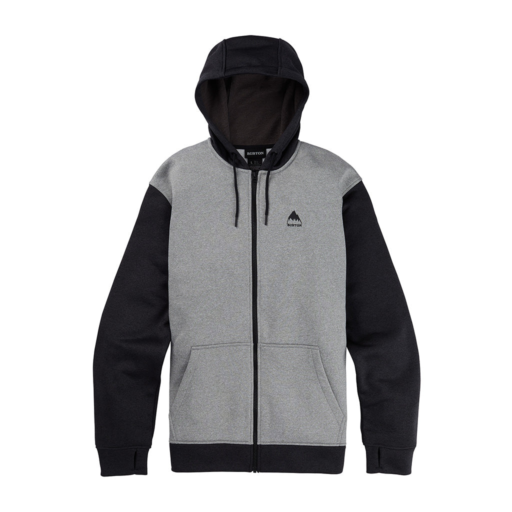 Oak Full-Zip Hoodie - Gray Heather/True Black