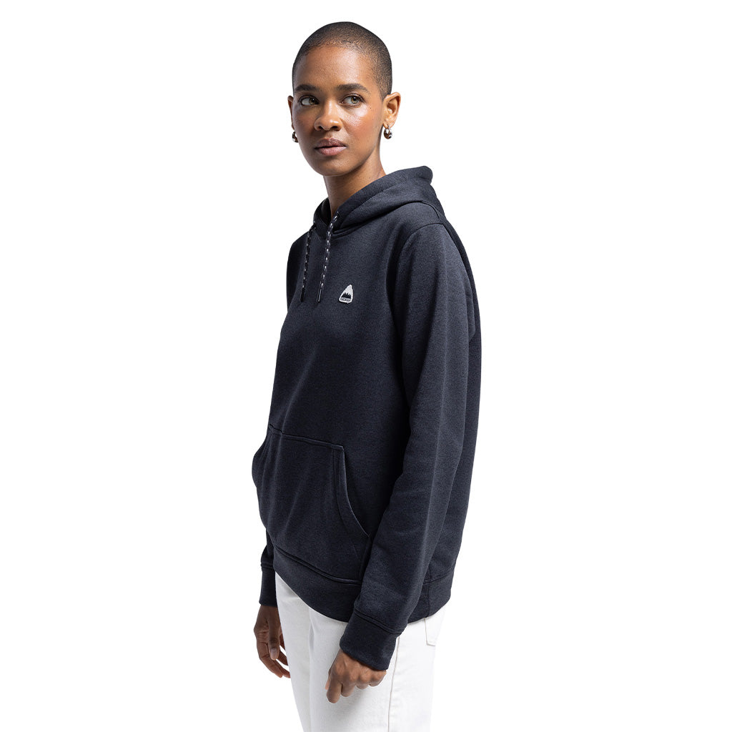 Wms Oak Pullover Fleece True Black Heather