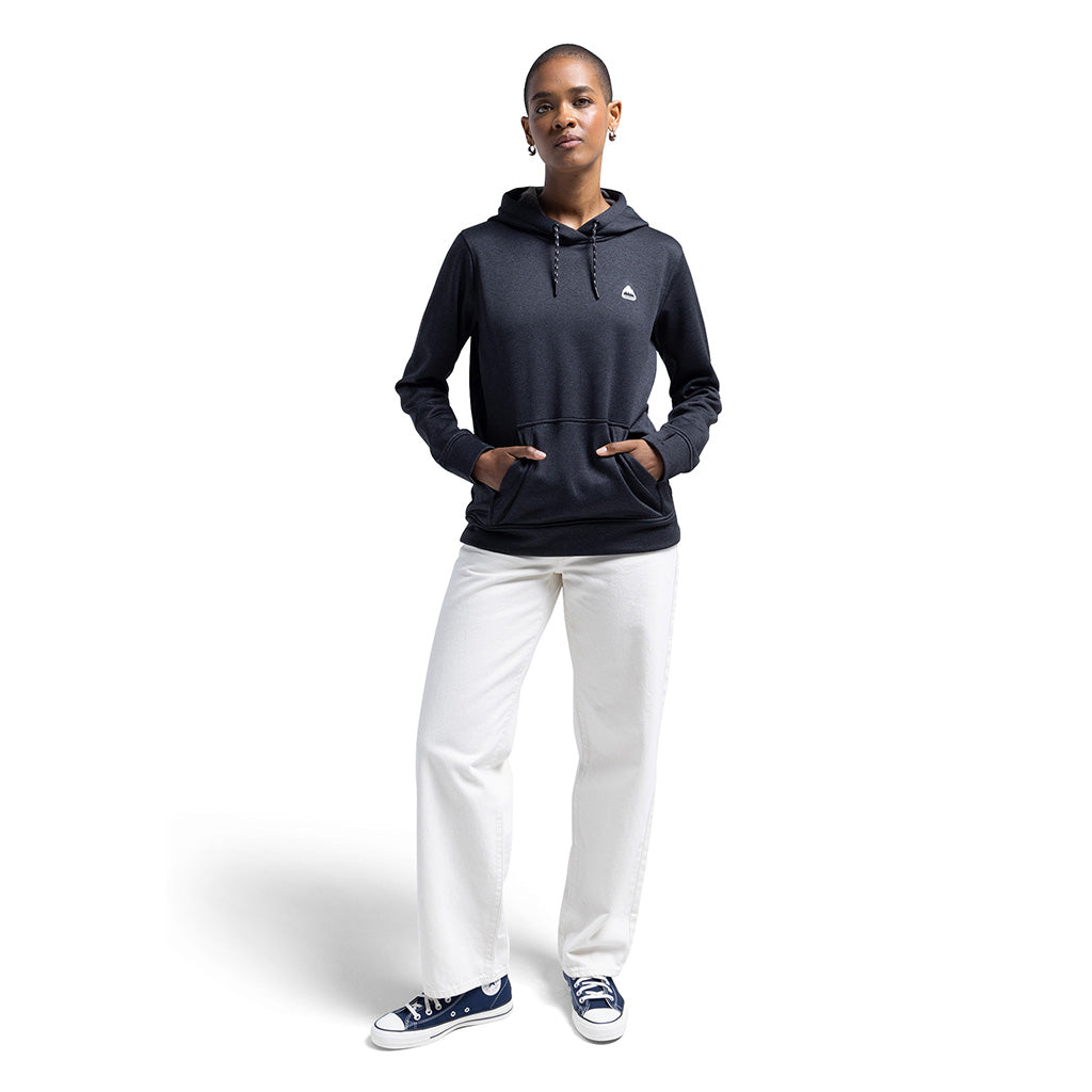 Wms Oak Pullover Fleece True Black Heather