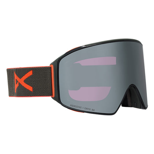 M4 Goggles (Cylindrical) + Bonus Lens + MFI® Face Mask - Fiesta Red/Perceive Sunny Onyx