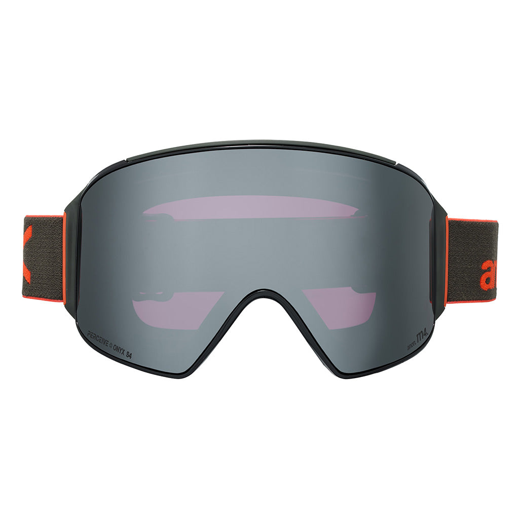 M4 Goggles (Cylindrical) + Bonus Lens + MFI® Face Mask - Fiesta Red/Perceive Sunny Onyx