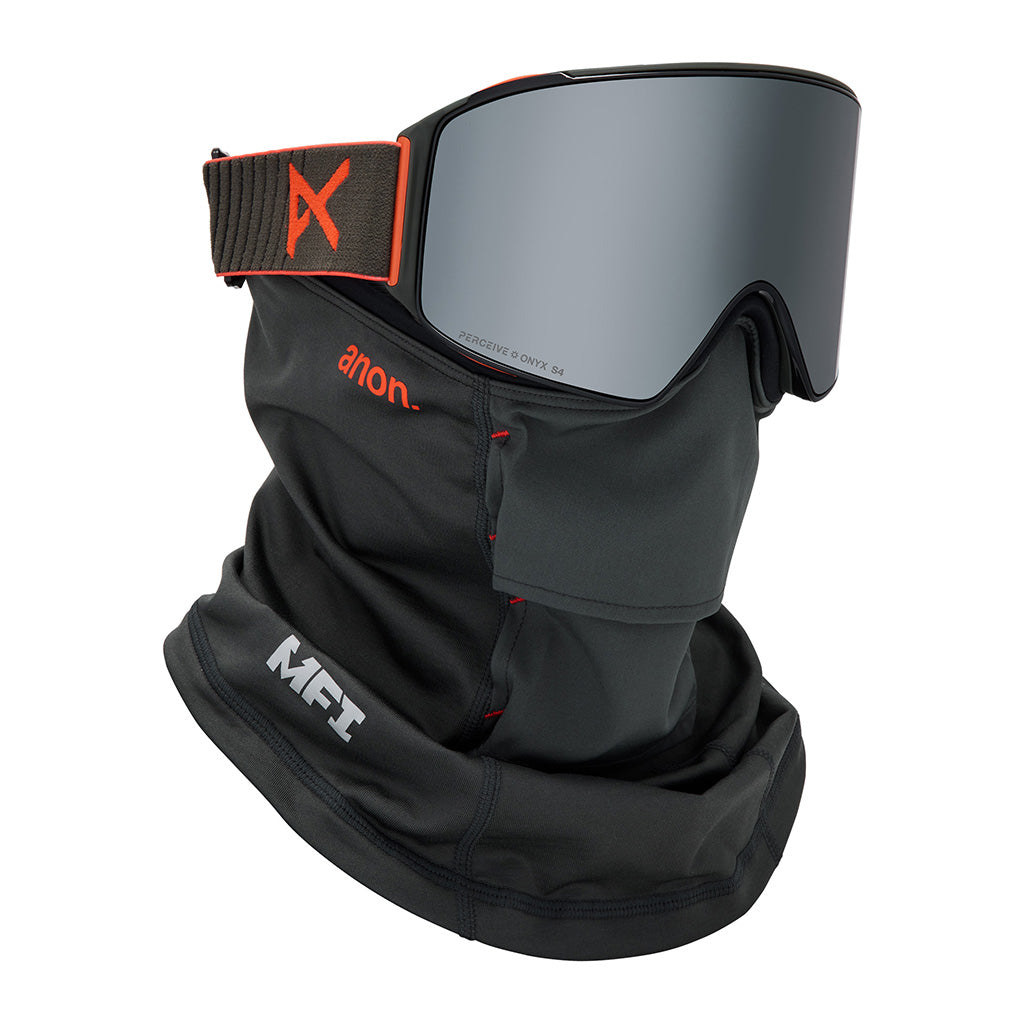 M4 Goggles (Cylindrical) + Bonus Lens + MFI® Face Mask - Fiesta Red/Perceive Sunny Onyx
