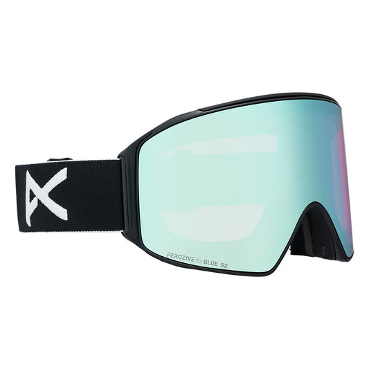 M4 Goggles (Cylindrical) + Bonus Lens + MFI® Face Mask - Black/Perceive Variable Blue