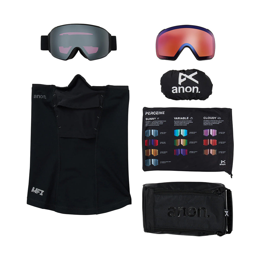 M4 Goggles (Toric) + Bonus Lens + MFI® Face Mask - Smoke/Perceive Sunny Onyx