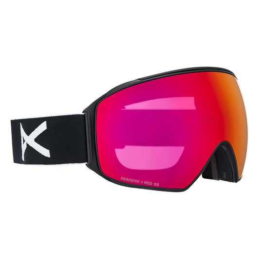M4 Goggles (Toric) + Bonus Lens + MFI® Face Mask - Black/Perceive Sunny Red