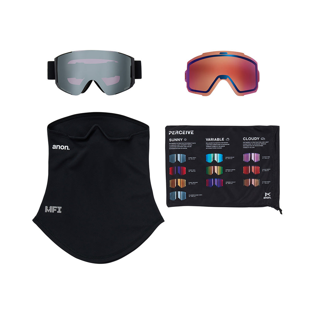 Sync Goggles + Bonus Lens + MFI® Face Mask - Smoke/Perceive Sunny Onyx