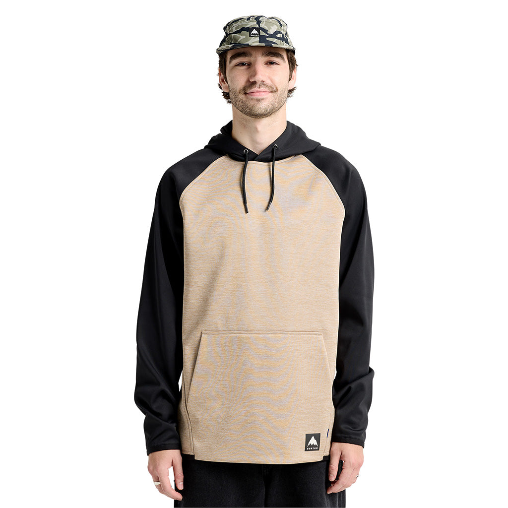 Crown Weatherproof Pullover Fleece - Summit Taupe Heather/True Black