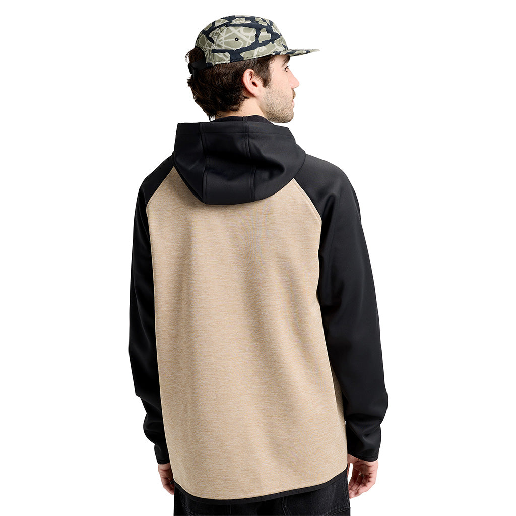 Crown Weatherproof Pullover Fleece - Summit Taupe Heather/True Black