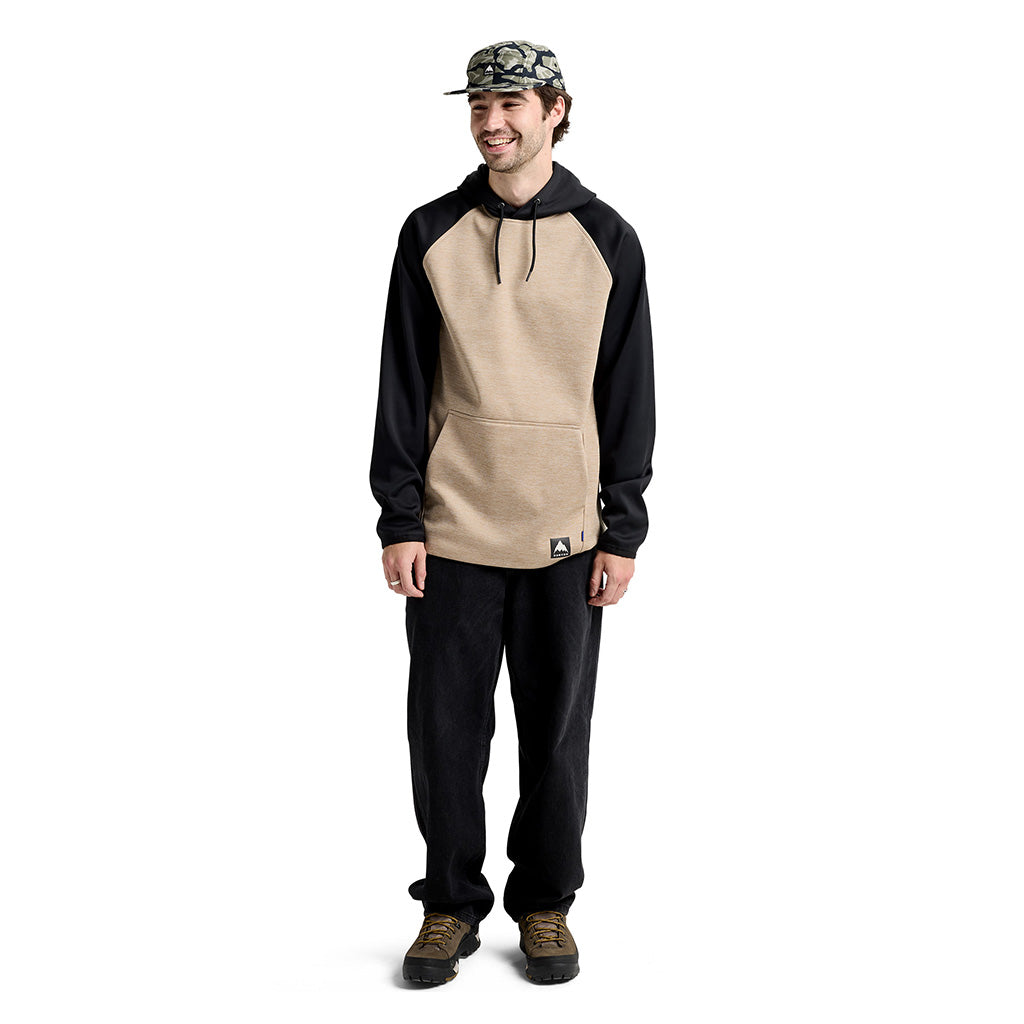 Crown Weatherproof Pullover Fleece - Summit Taupe Heather/True Black