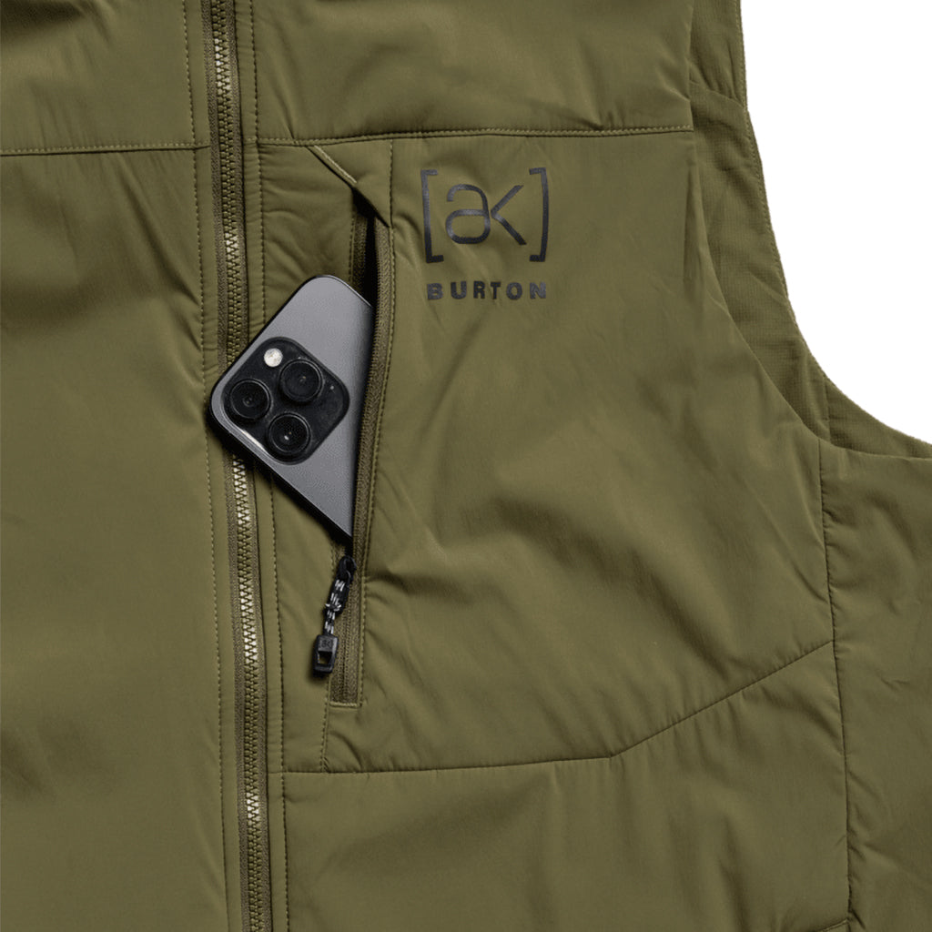 [ak] Helium Stretch Insulated Vest - Dried Moss