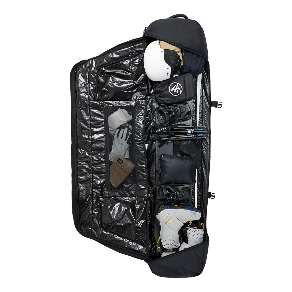 Wheelie Flight Attendant Snowboard Bag - True Black