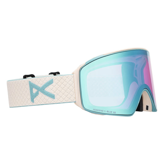 M4S Goggles (Cylindrical) + Bonus Lens + MFI® Face Mask - Oat/Perceive Variable Blue
