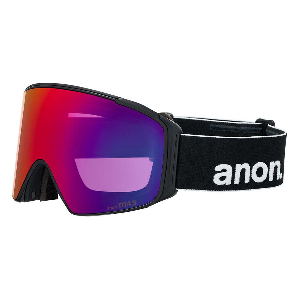 M4S Goggles (Cylindrical) + Bonus Lens + MFI® Face Mask - Black/Perceive Sunny Red