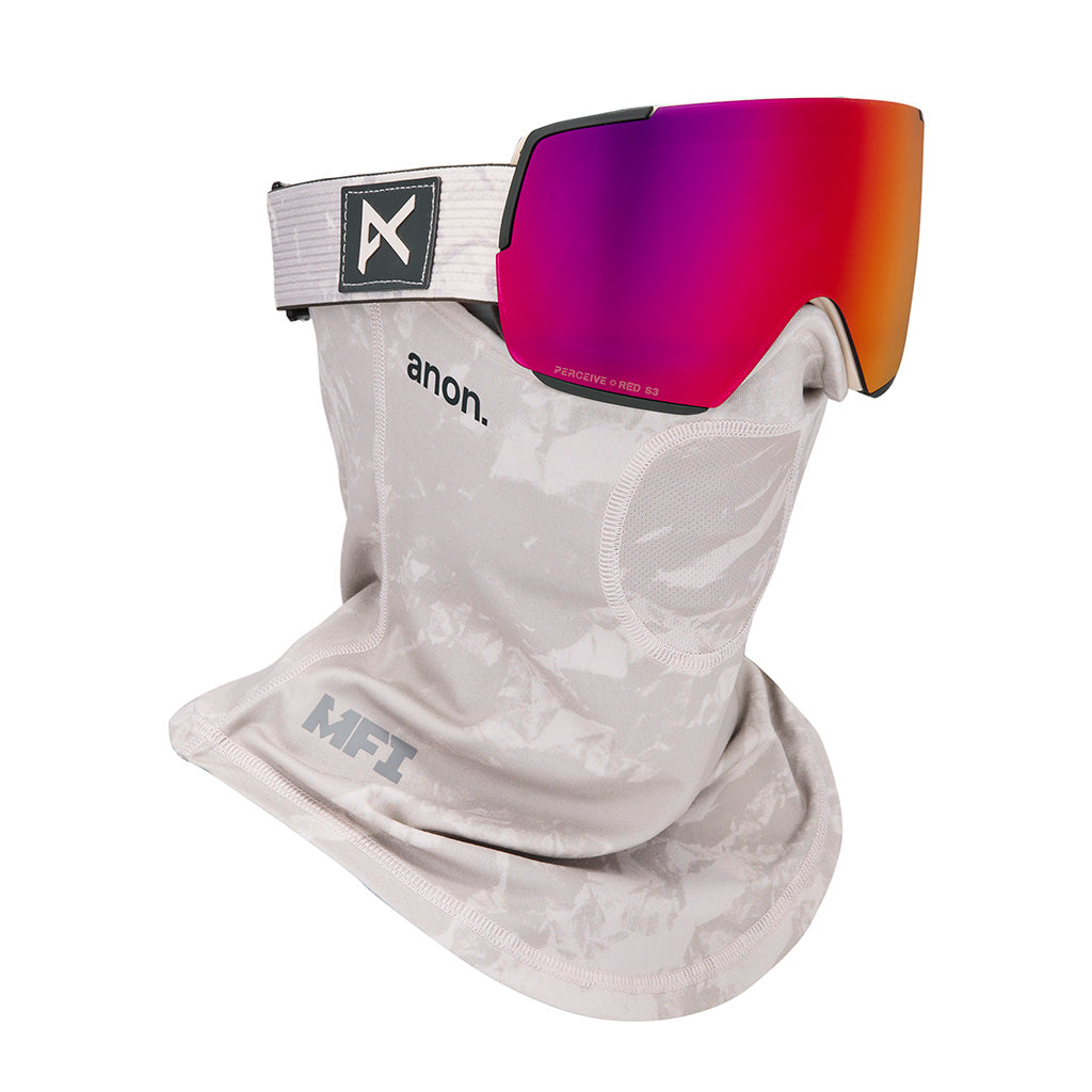 M5 Goggles + Bonus Lens + MFI® Face Mask - Sediment/Perceive Sunny Red