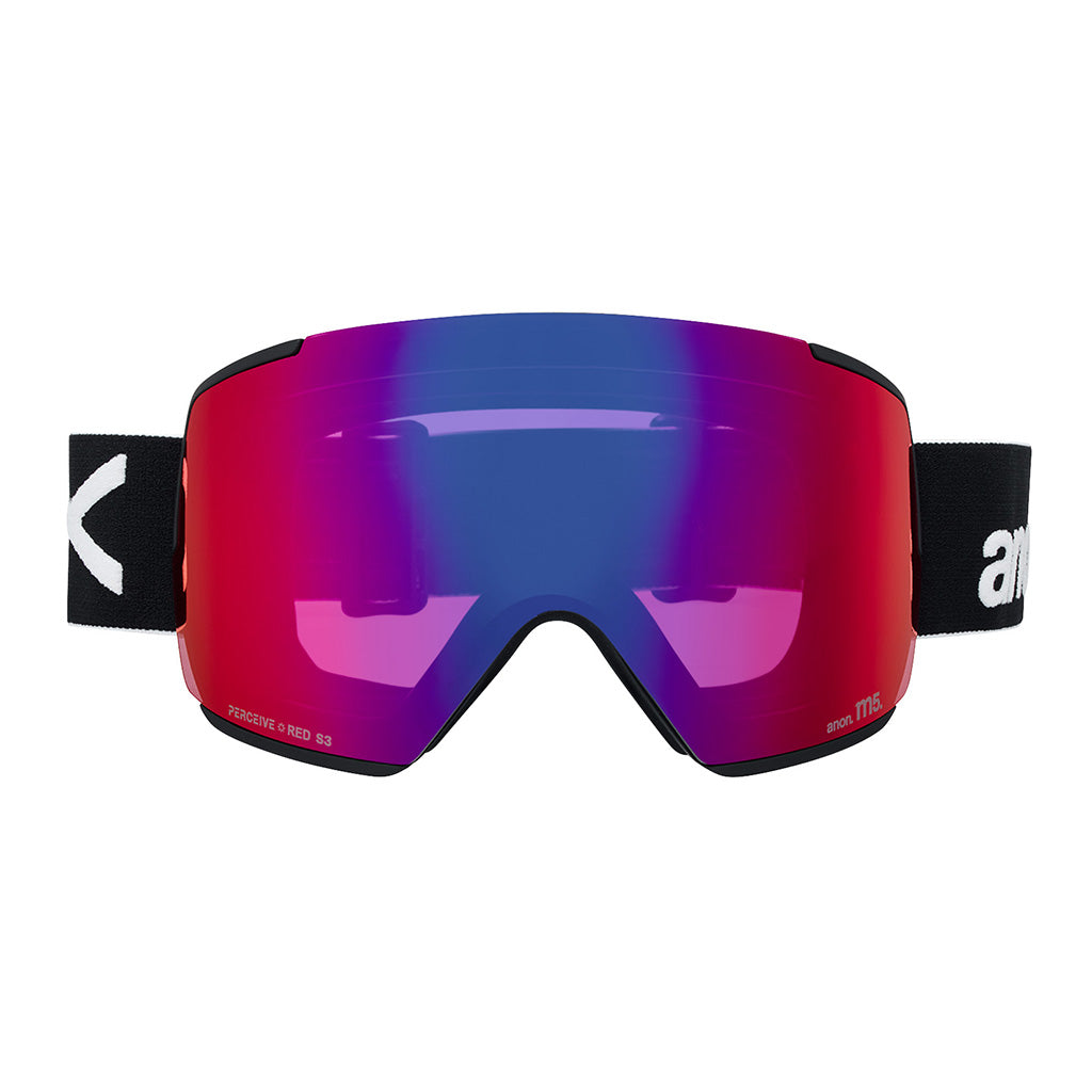 M5 Goggles Low Bridge + Bonus Lens + MFI® Face Mask - Black/Perceive Sunny Red
