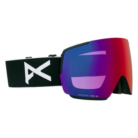 M5 Goggles + Bonus Lens + MFI® Face Mask - Black/Perceive Sunny Red