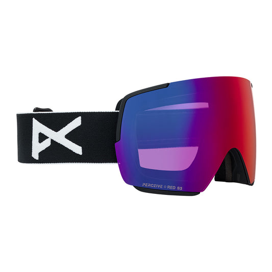 M5S Goggles Low Bridge + Bonus Lens + MFI® Face Mask - Black/Perceive Sunny Red