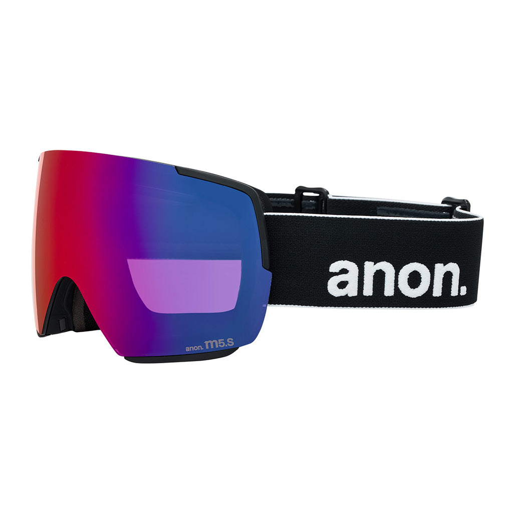 M5S Goggles Low Bridge + Bonus Lens + MFI® Face Mask - Black/Perceive Sunny Red