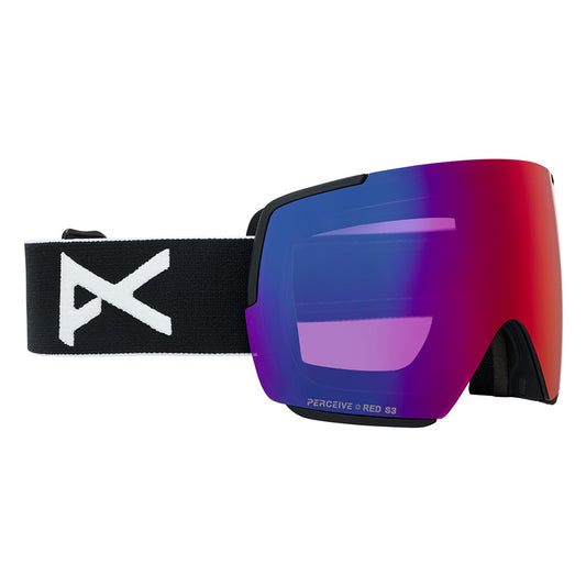 M5S Goggles + Bonus Lens + MFI® Face Mask - Black/Perceive Sunny Red