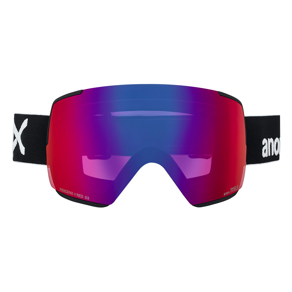 M5S Goggles + Bonus Lens + MFI® Face Mask - Black/Perceive Sunny Red