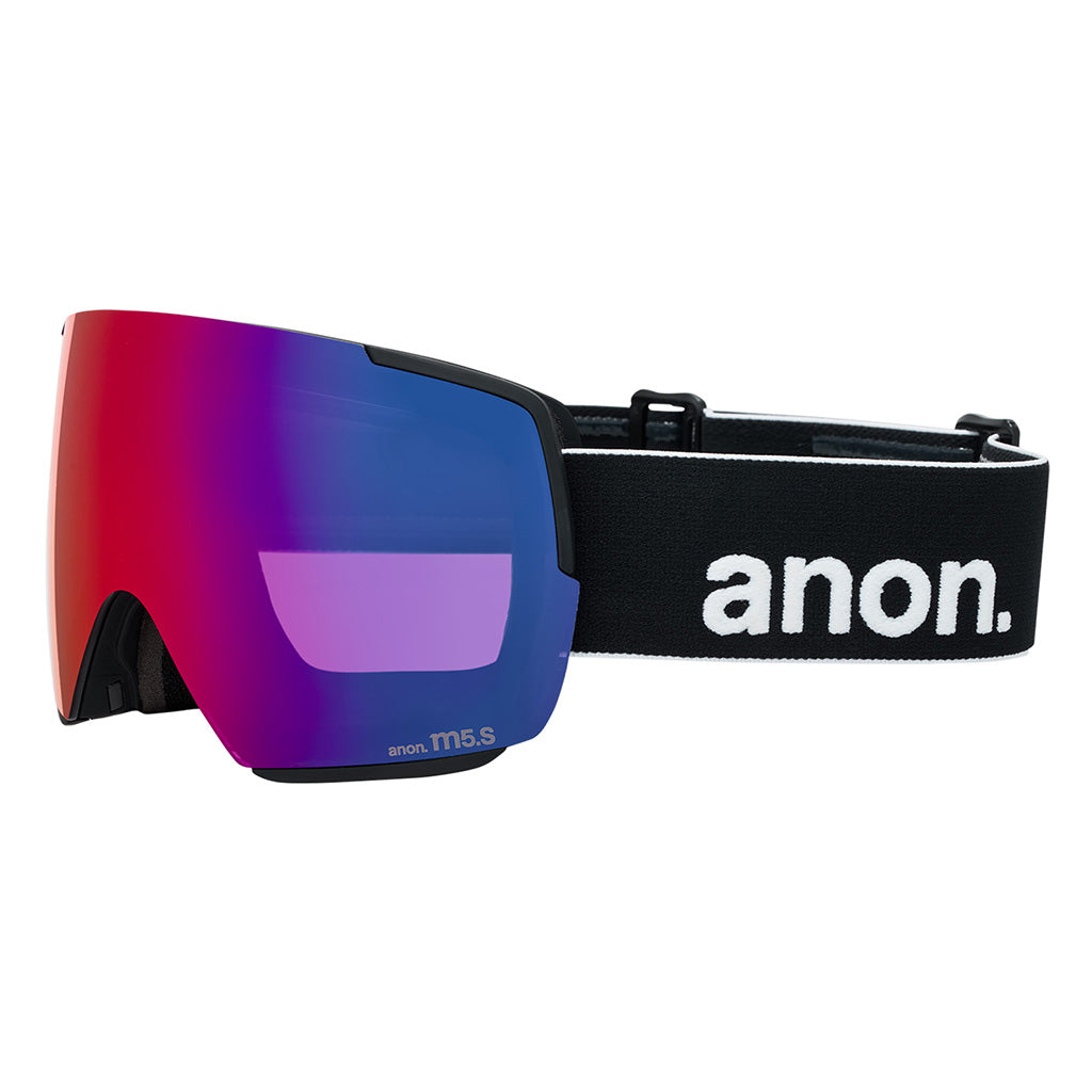 M5S Goggles + Bonus Lens + MFI® Face Mask - Black/Perceive Sunny Red