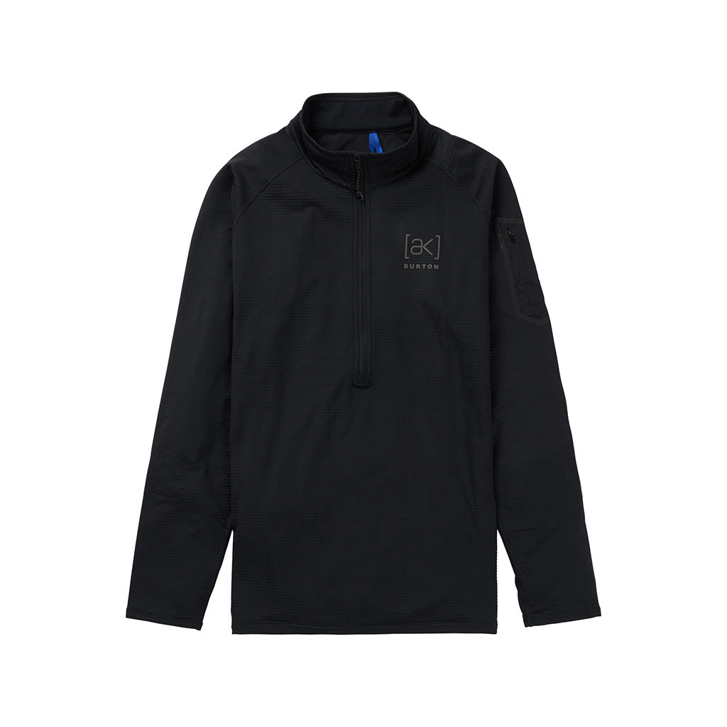 [ak] Helium Grid Fleece Half-Zip - True Black