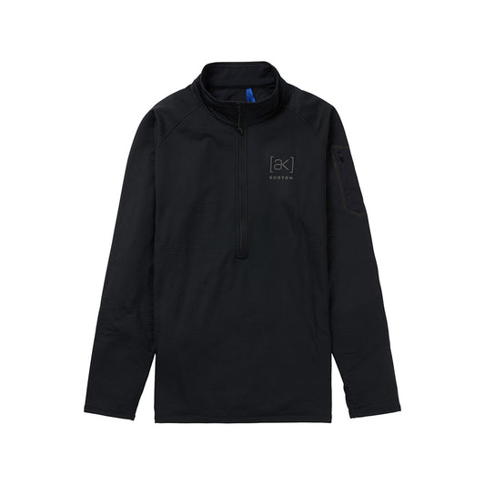 [ak] Helium Grid Fleece Half-Zip - True Black