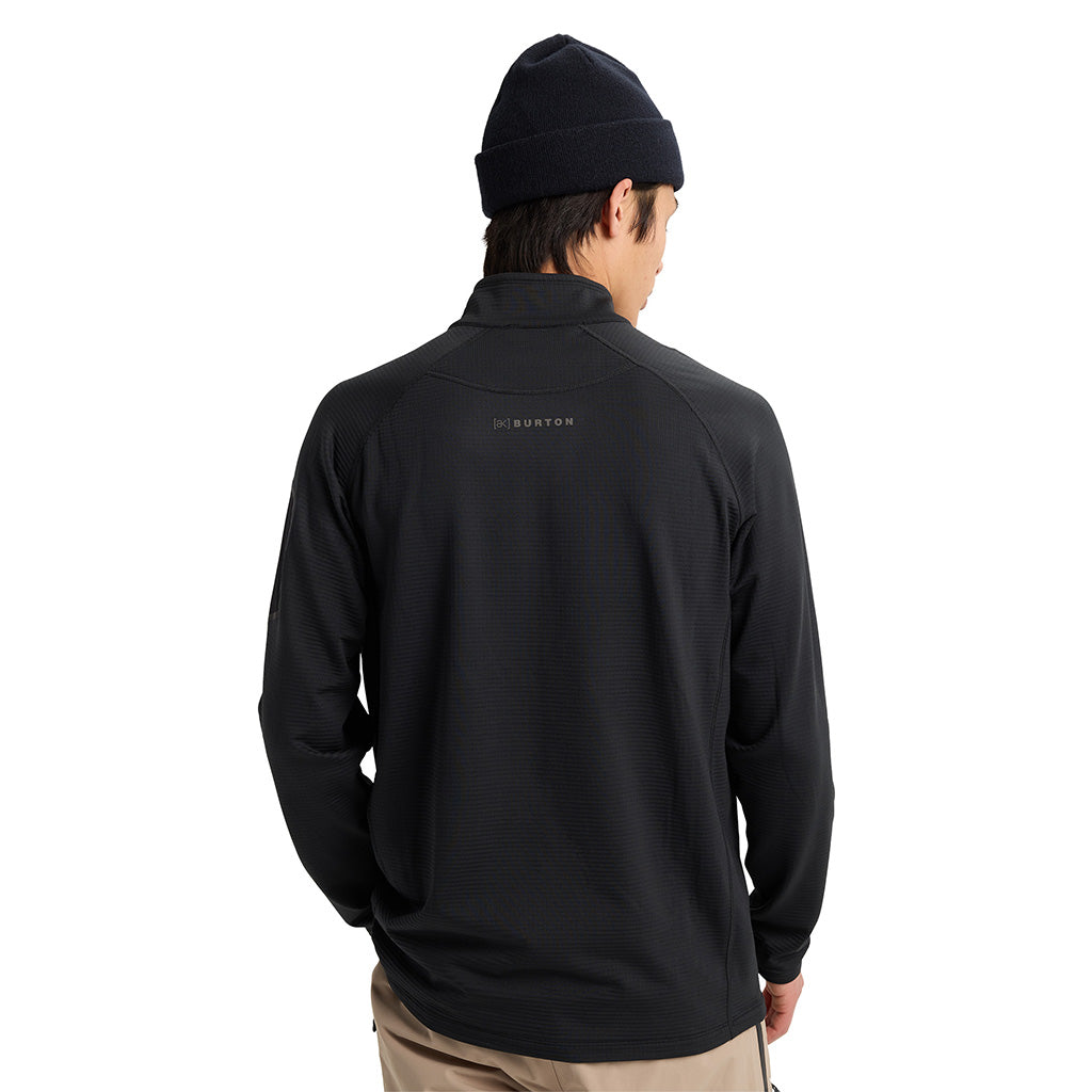[ak] Helium Grid Fleece Half-Zip - True Black