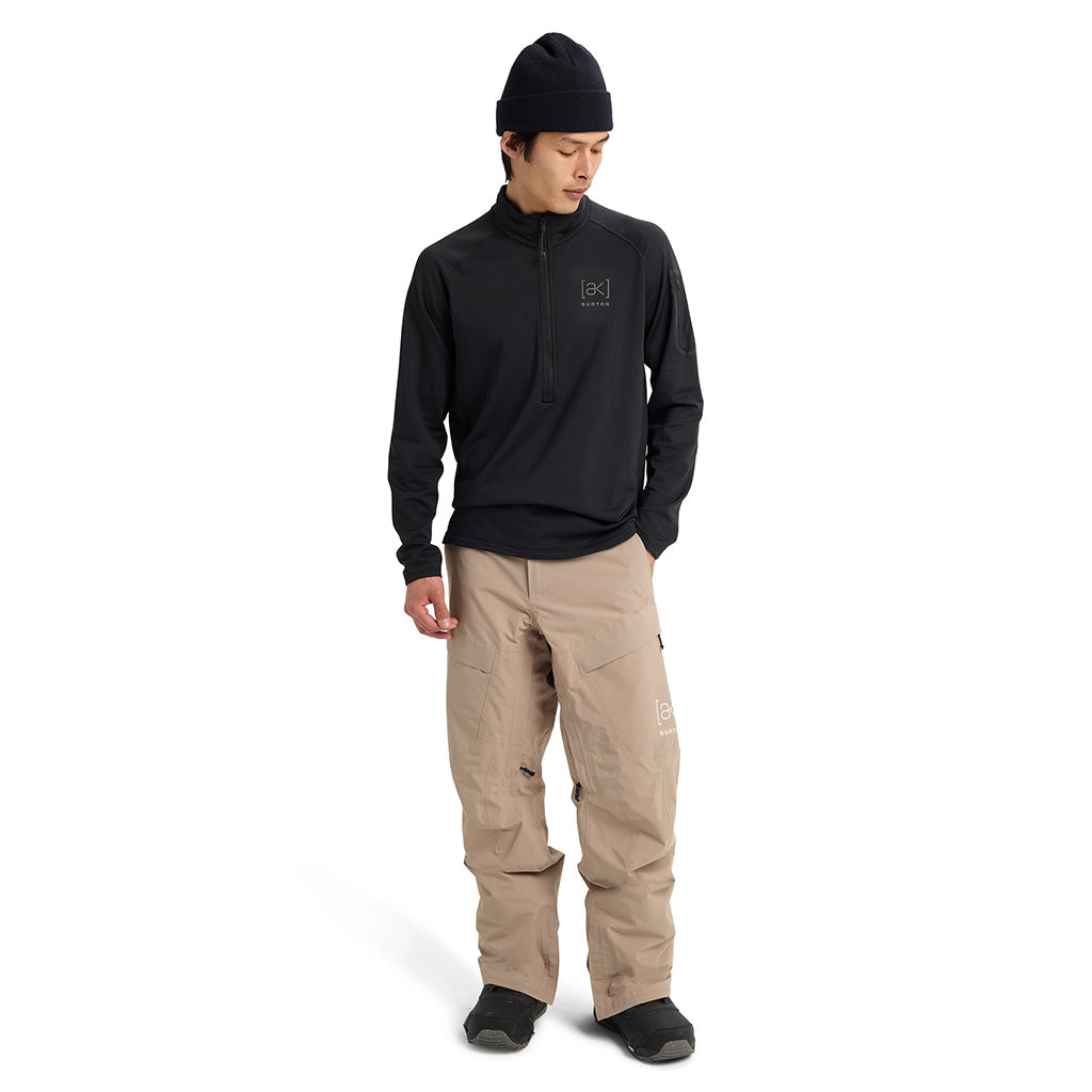 [ak] Helium Grid Fleece Half-Zip - True Black