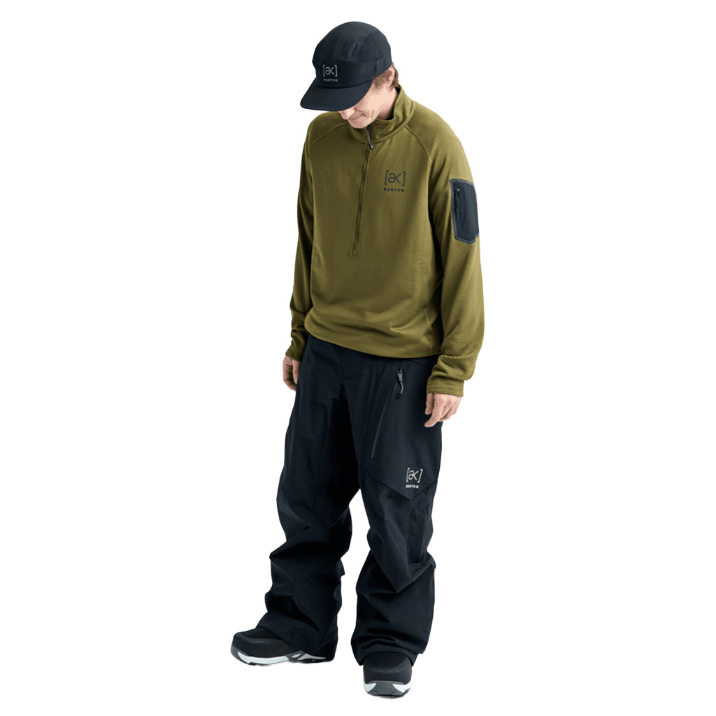 [ak] Helium Grid Fleece Half-Zip - Dried Moss