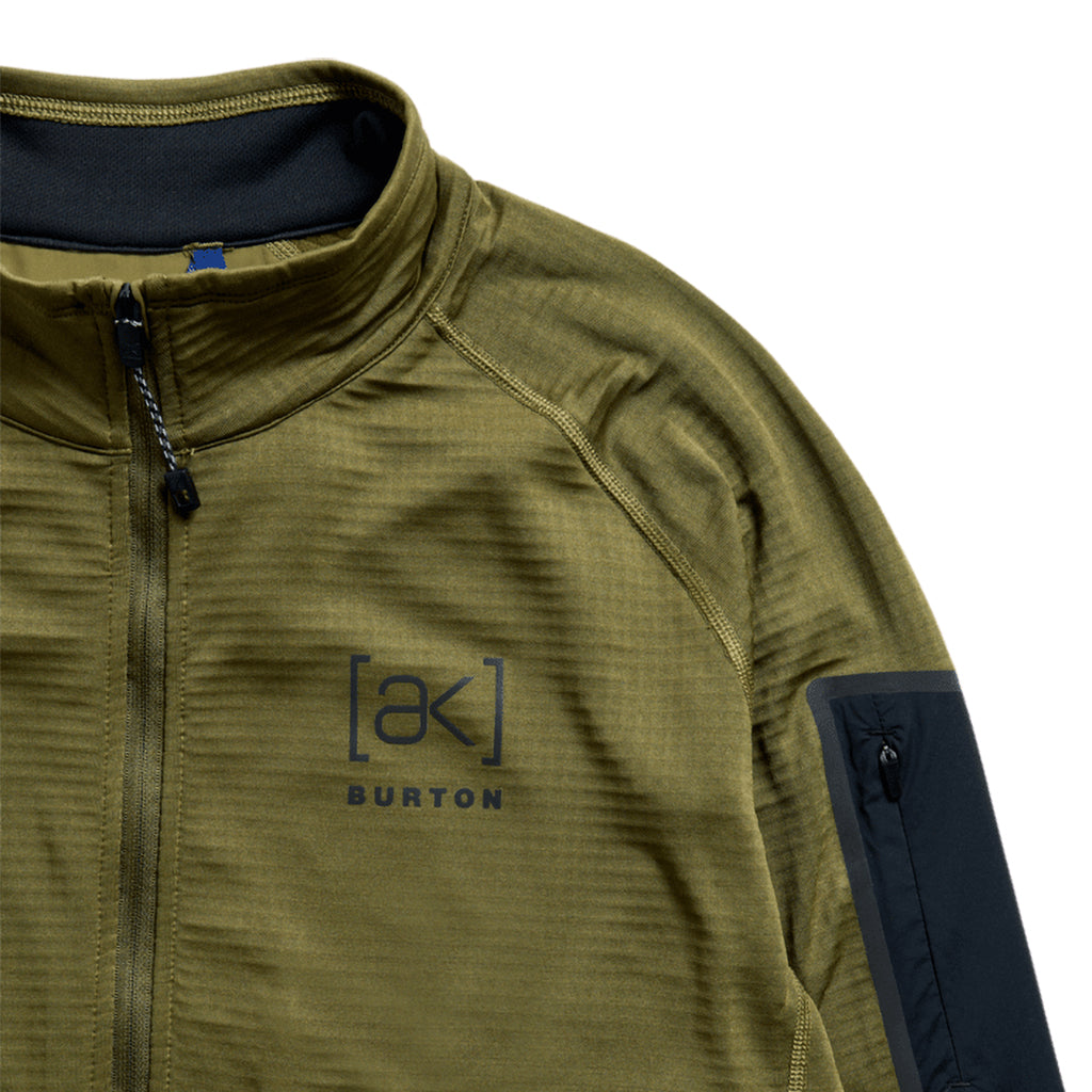 [ak] Helium Grid Fleece Half-Zip - Dried Moss