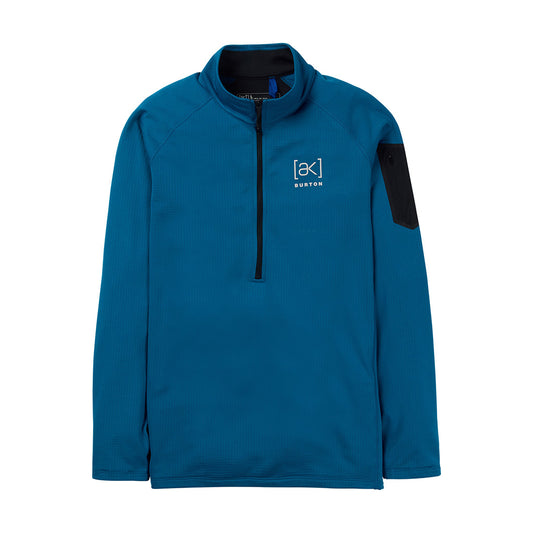 [ak] Helium Grid Fleece Half-Zip - Blue Teal