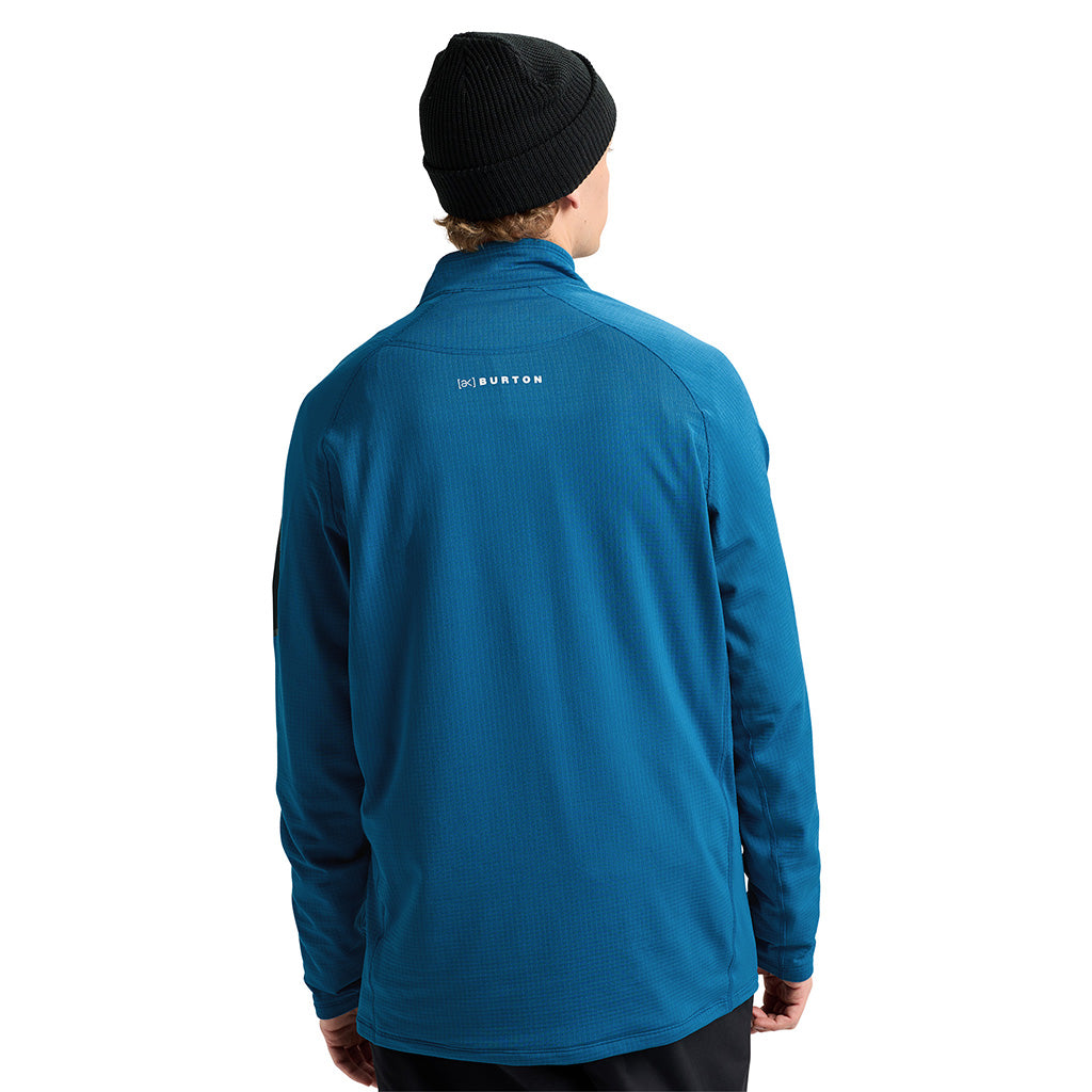 [ak] Helium Grid Fleece Half-Zip - Blue Teal