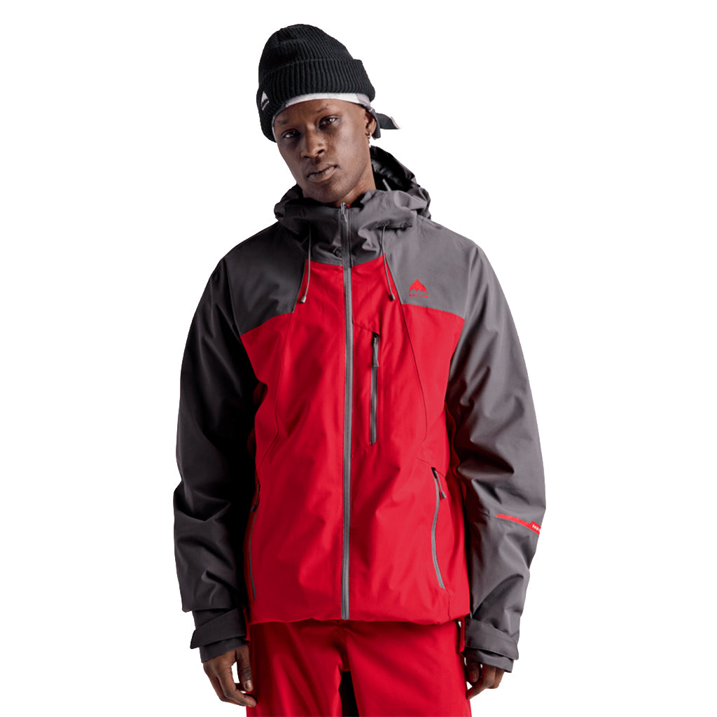 Reserve 2L Jacket - Gotham Gray/Geranium Red