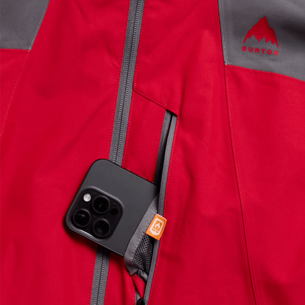 Reserve 2L Jacket - Gotham Gray/Geranium Red