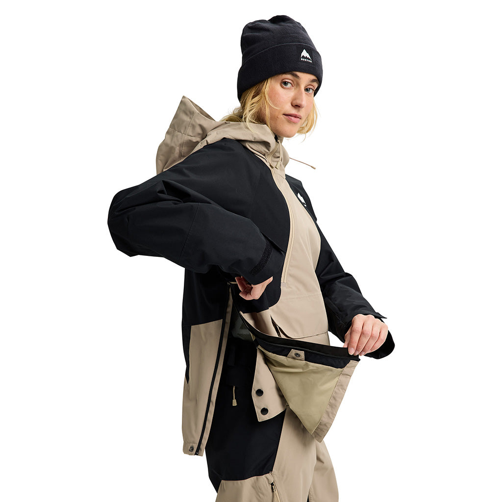 Wms Reserve 2L Relaxed Anorak - Summit Taupe/True Black