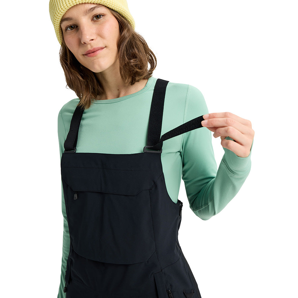 Wms Reserve 2L Stretch Bibs - True Black