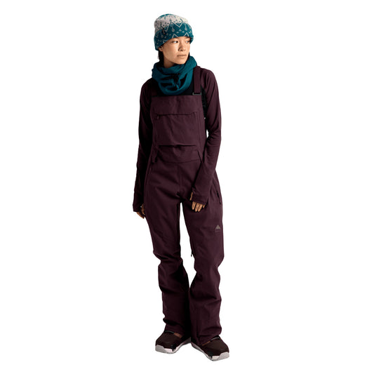 Wms Reserve 2L Stretch Bib Pants - Bear Hug Brown