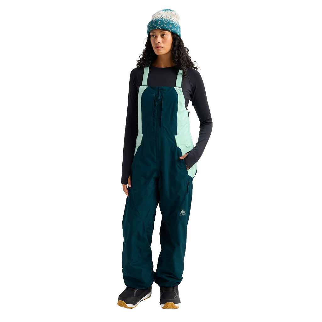 Wms Reserve 2L Bib Pants - Atlantic Teal/Spring Frost