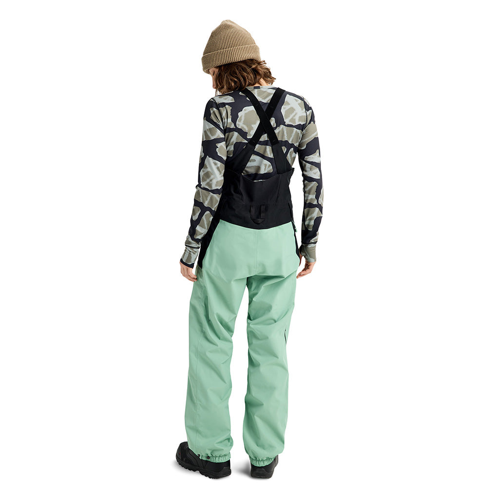 Wms Reserve 2L Bib Pants - Soft Sage / True Black