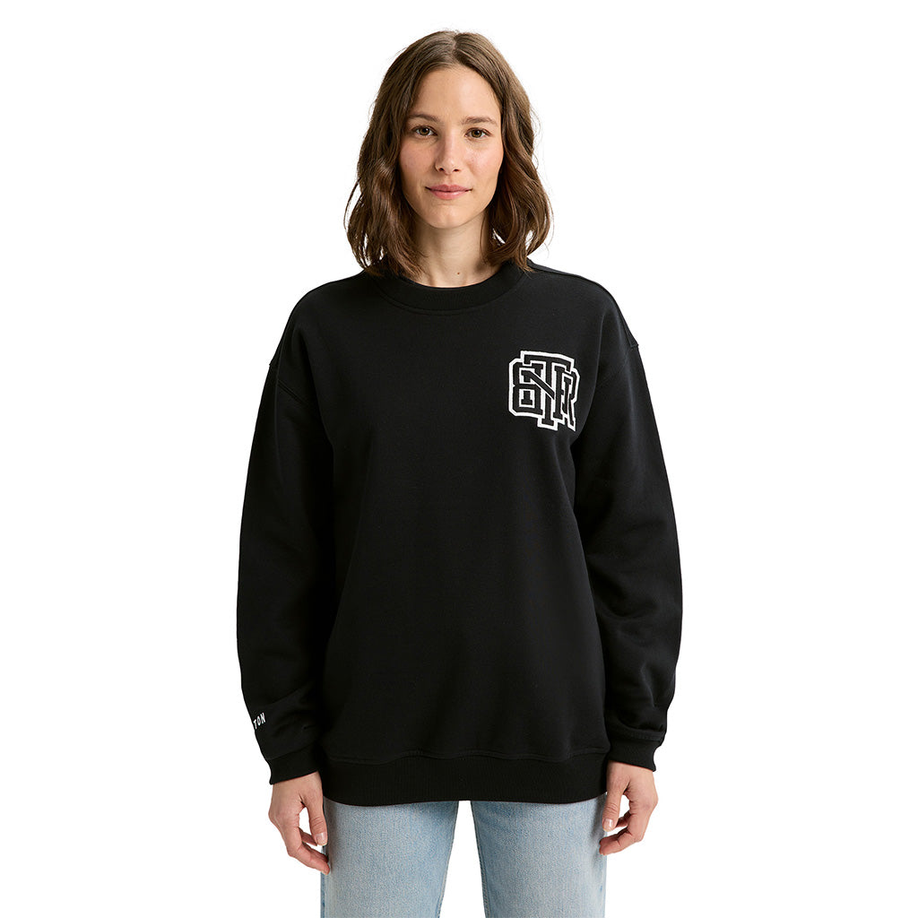 Collegiate Crew Sweatshirt - True Black