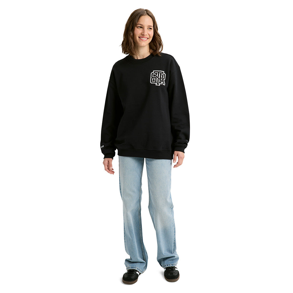 Collegiate Crew Sweatshirt - True Black