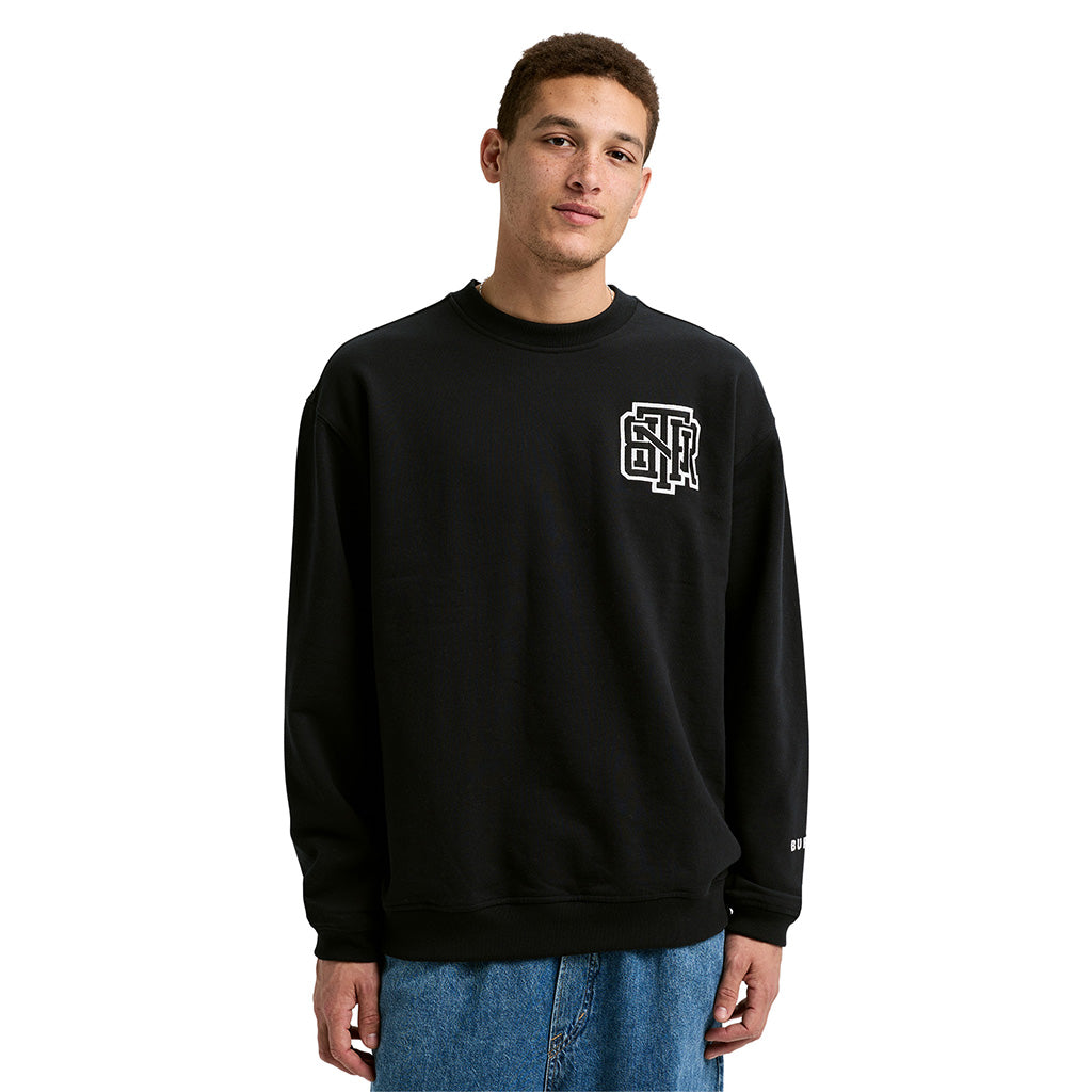 Collegiate Crew Sweatshirt - True Black