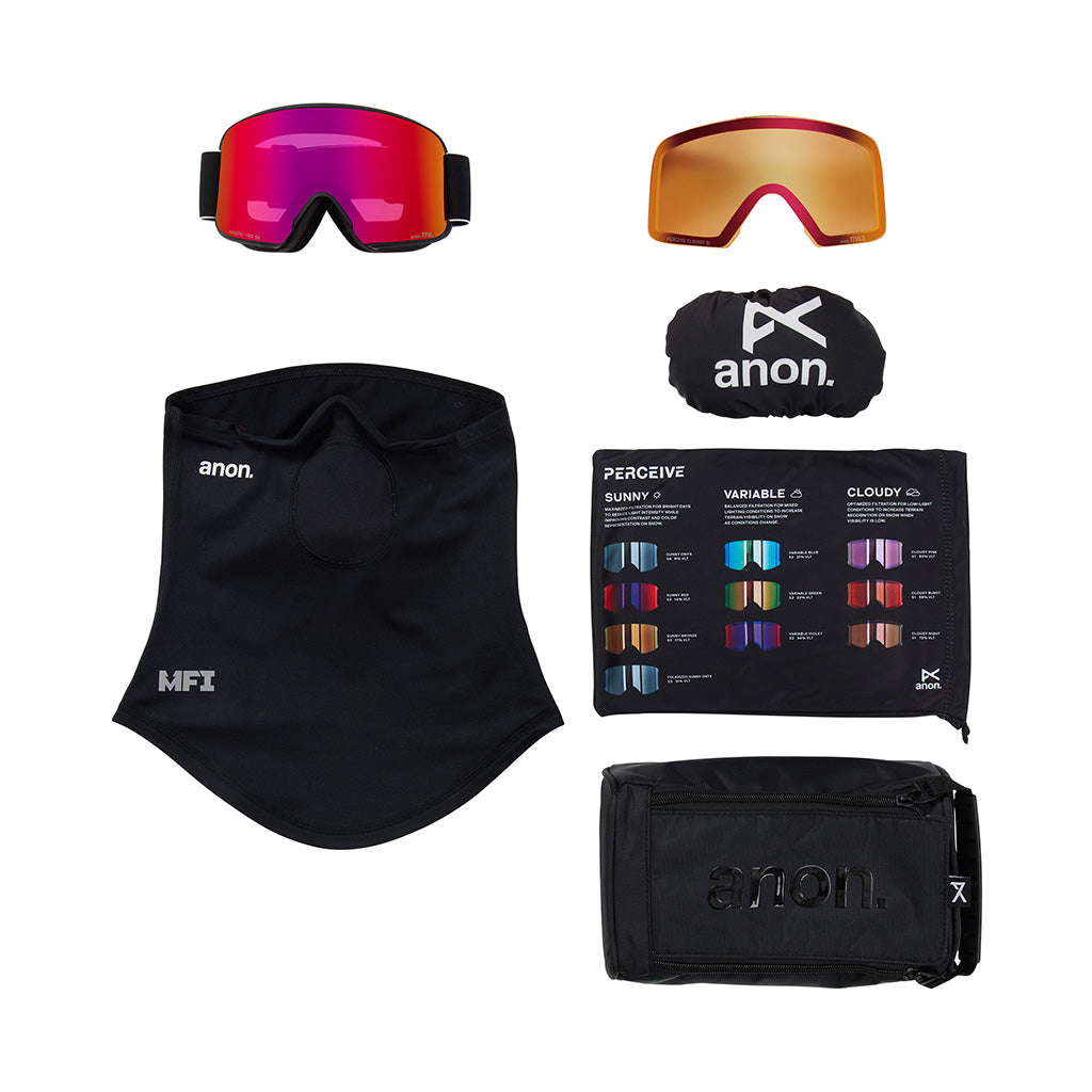 M6 Goggles - Black/Perceive Sunny Red